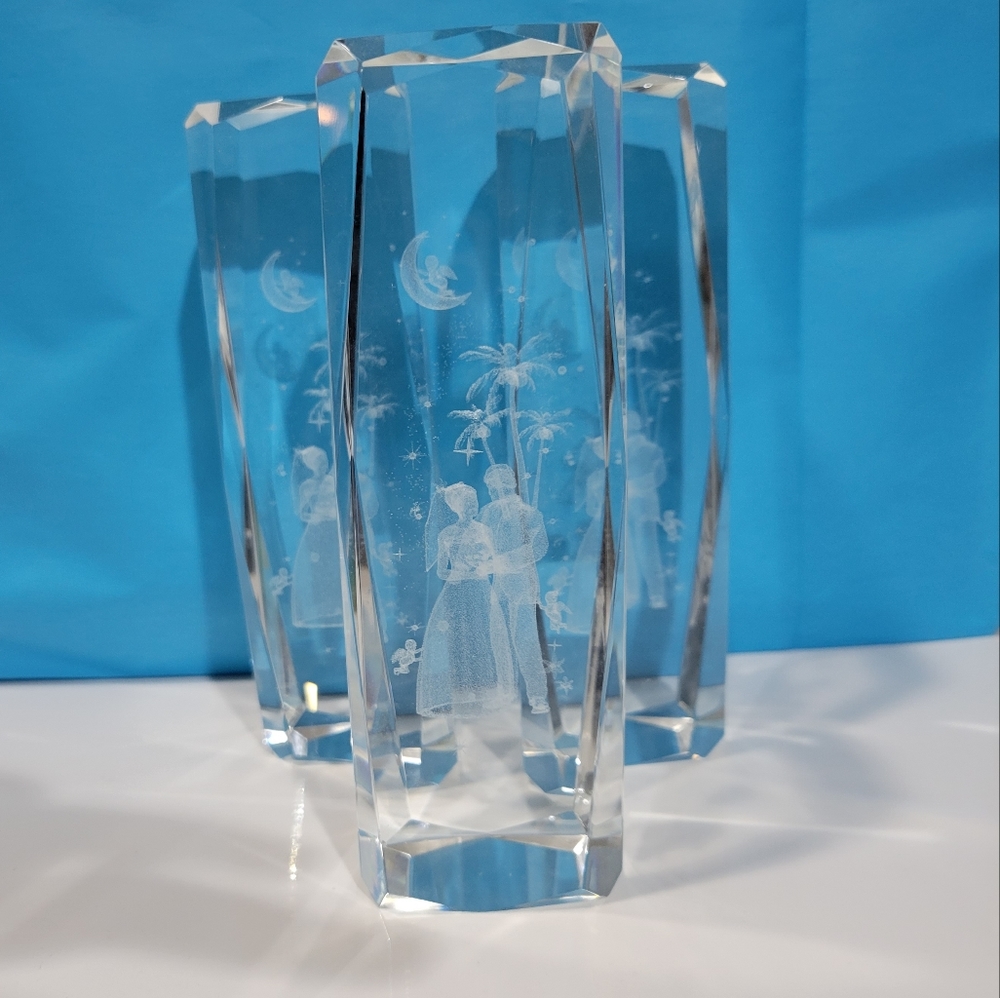 Crystal Bride/Groom Deco Bookends 3pc